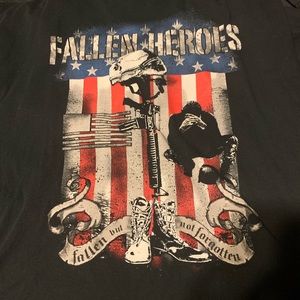 Men’s patriotic fallen hero support shirt 2xl